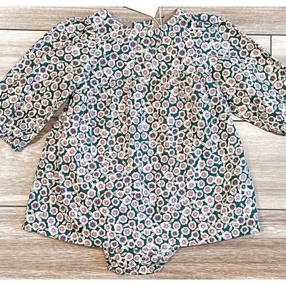 NWT! Zara Floral Print Dress with Boomers Size 9-12M - Picture 4 of 7